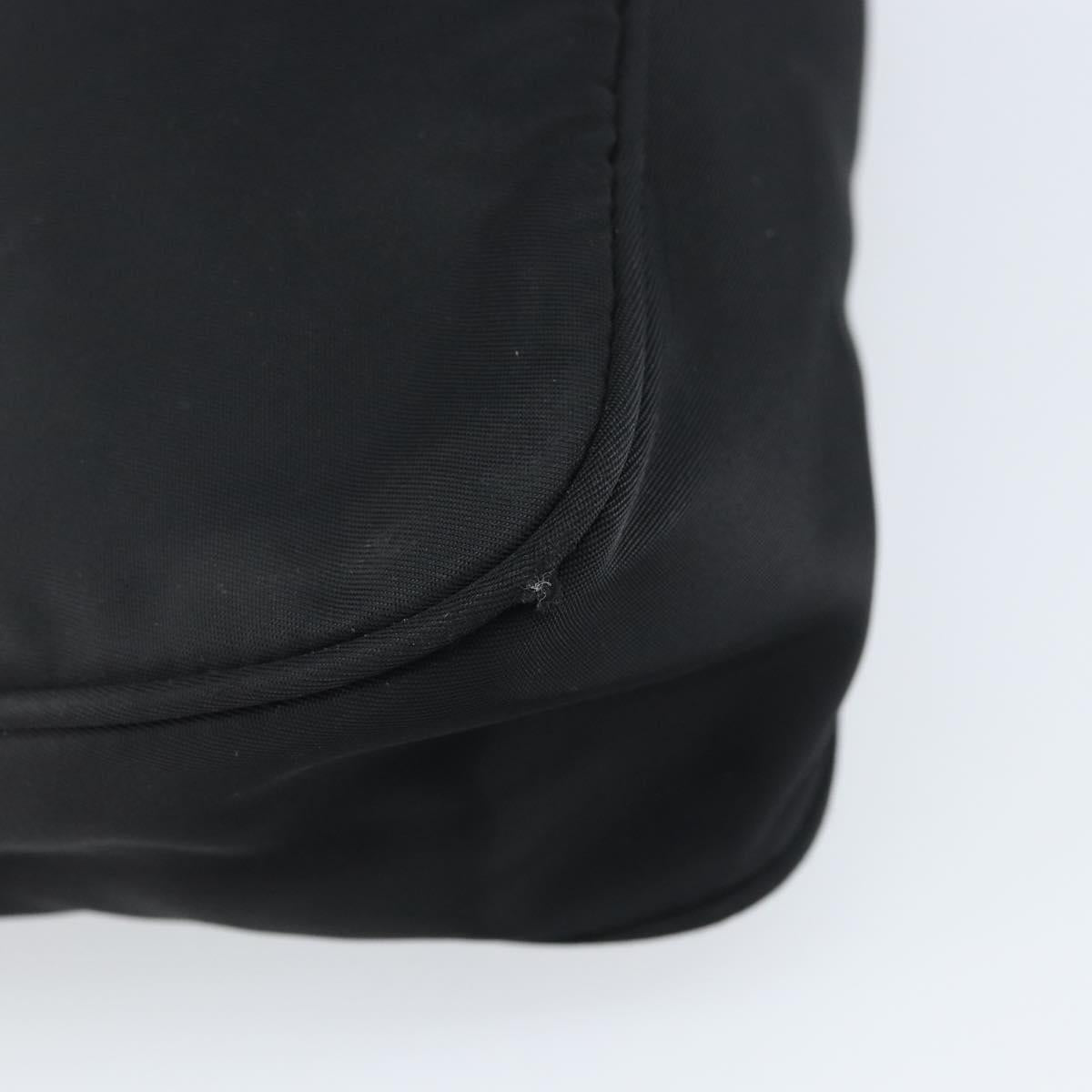 PRADA Accessory Pouch Nylon Black Silver Auth bs33980