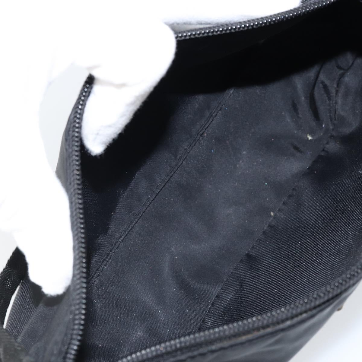 PRADA Accessory Pouch Nylon Black Silver Auth bs33980
