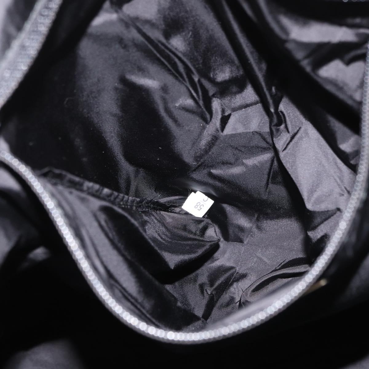 PRADA Hand Bag Nylon Black White Auth bs33981