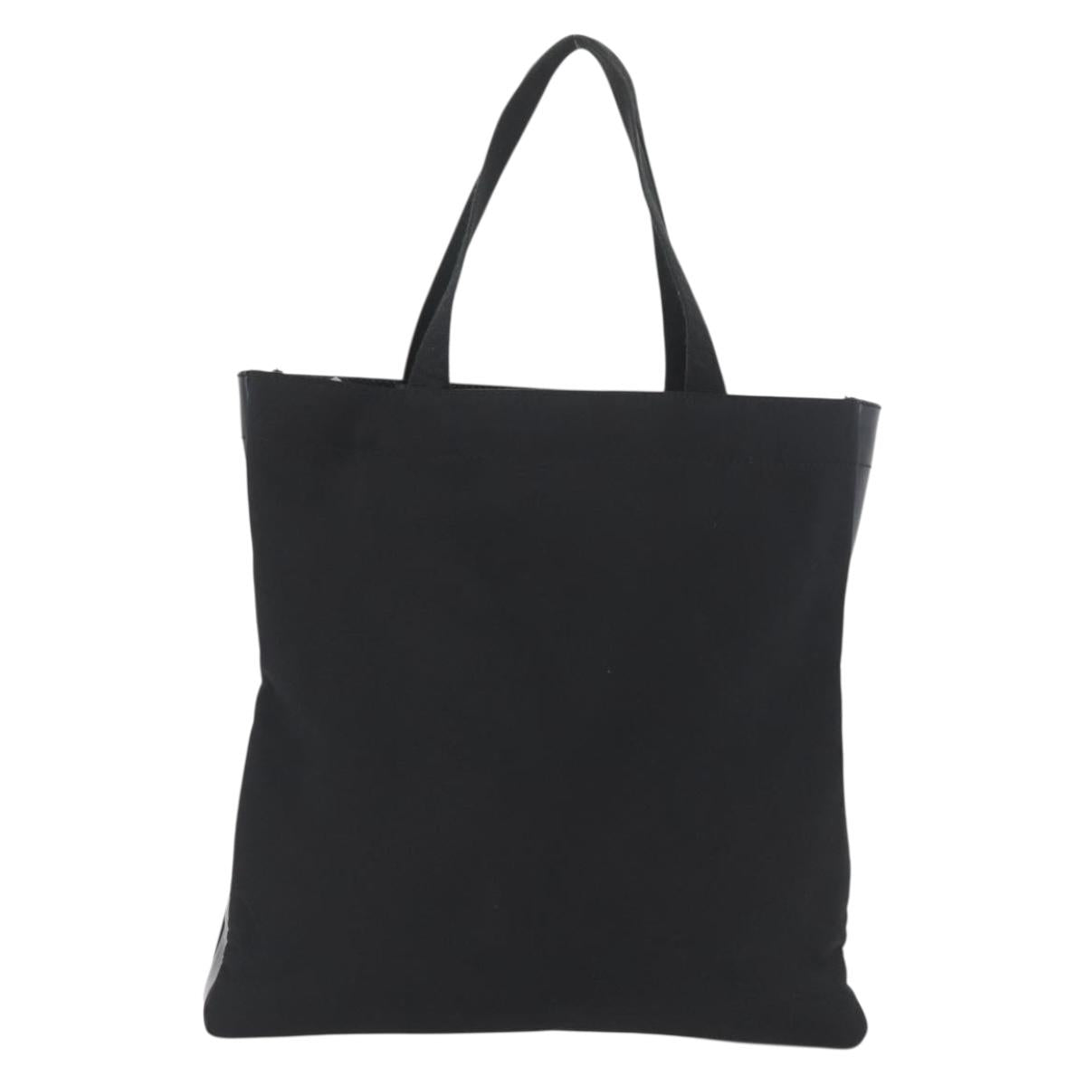 Salvatore Ferragamo Hand Bag Canvas Black Silver Auth bs33983