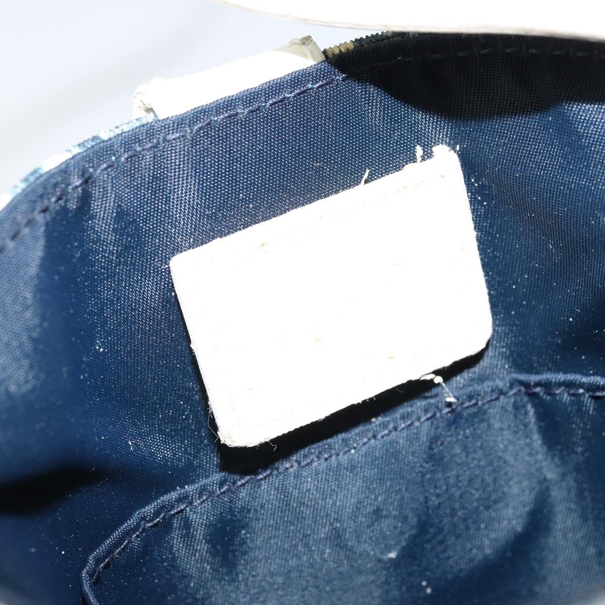 Christian Dior Trotter Canvas Pouch Shoulder Bag Navy Auth bs33991
