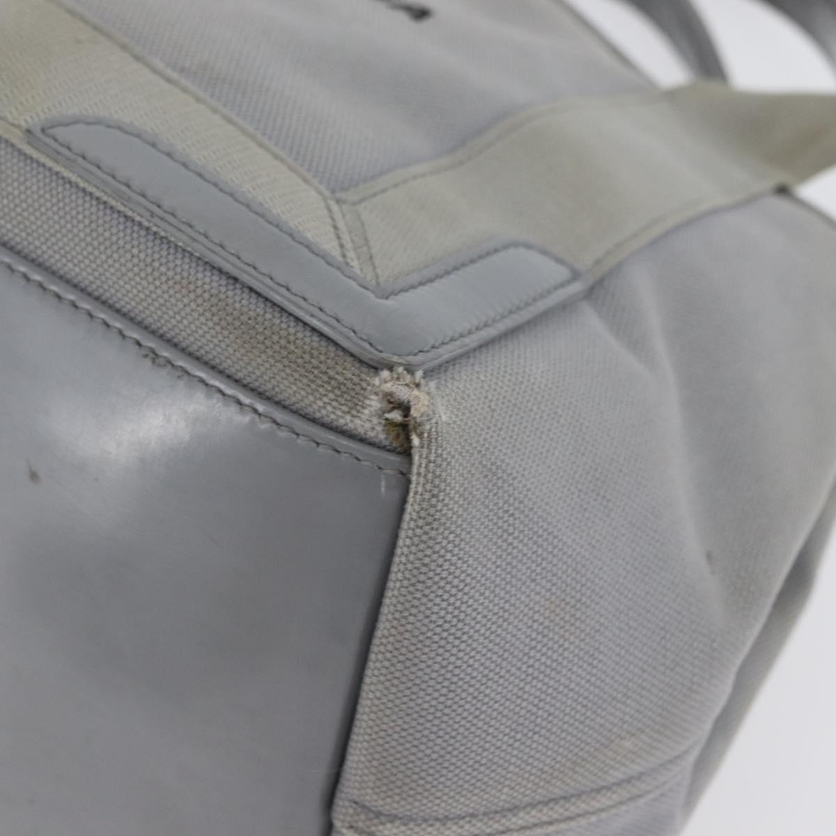 BALENCIAGA Tote Bag Canvas Leather Gray Silver 339933 Auth bs33993