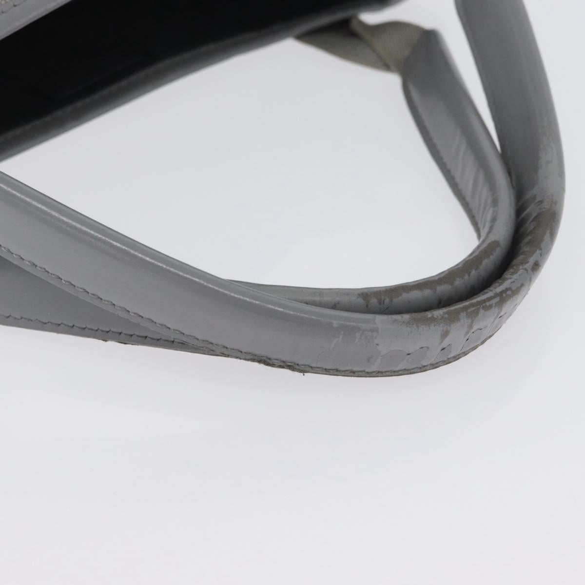 BALENCIAGA Tote Bag Canvas Leather Gray Silver 339933 Auth bs33993