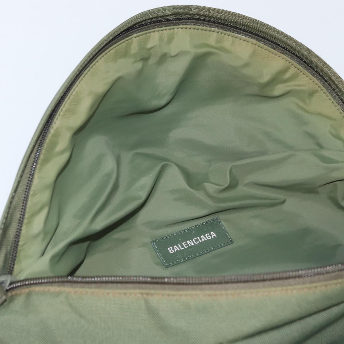 BALENCIAGA Body Bag Canvas Khaki 644035 Auth bs33995