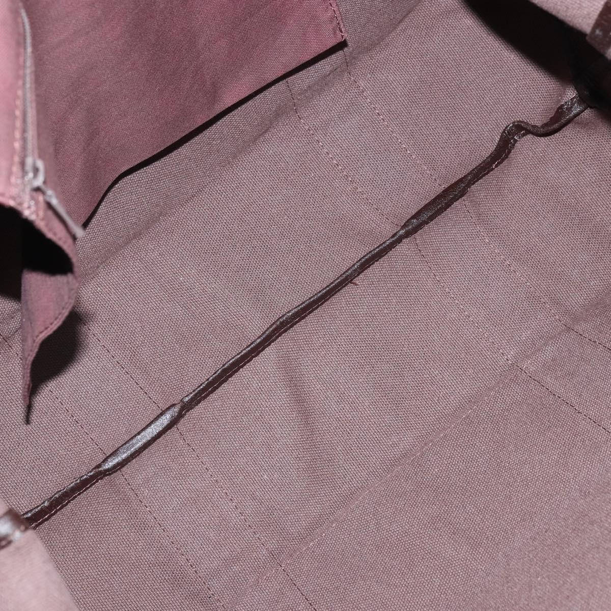 SAINT LAURENT Tote Bag PVC Canvas Gray Auth bs34002