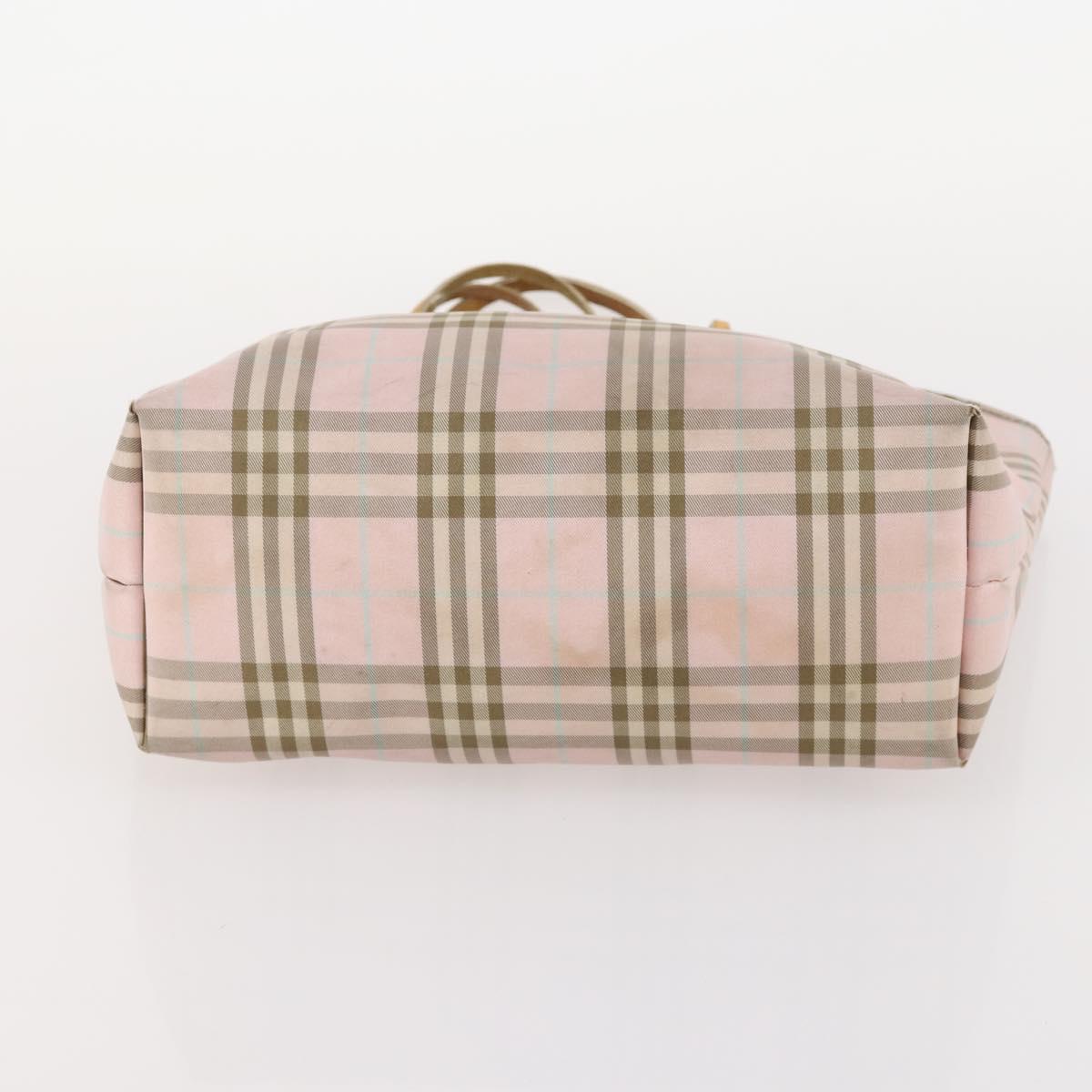 BURBERRY Nova Check Hand Bag Canvas 4 Set Black Beige Auth bs34018