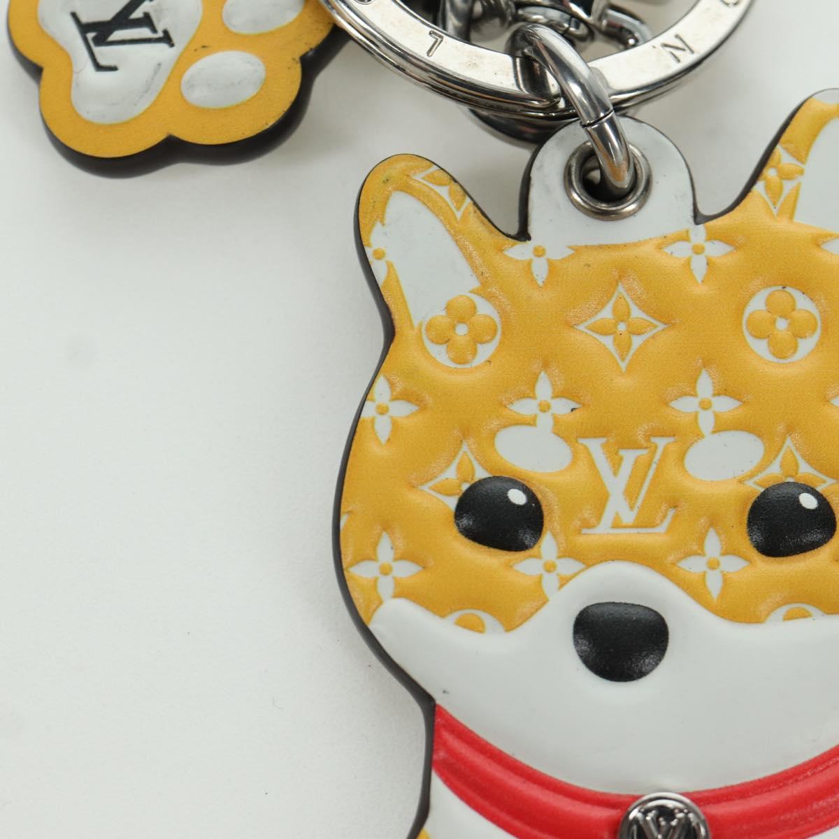 LOUIS VUITTON Monogram Porte Cles LV Shiva Charm Yellow M01199 LV Auth bs34024M