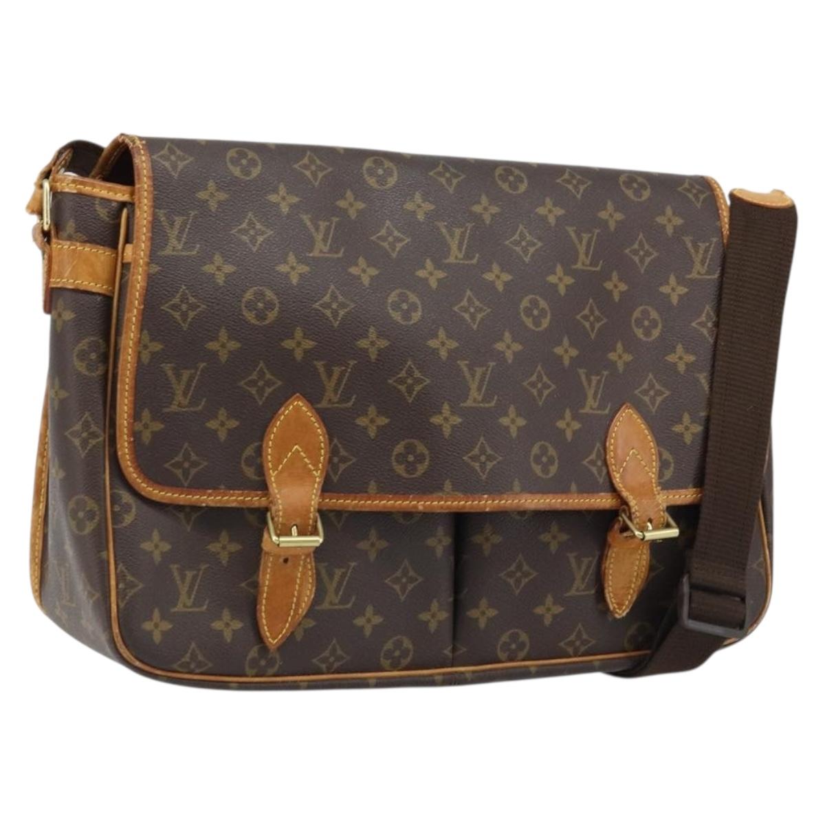 LOUIS VUITTON Monogram Gibeciere GM Shoulder Bag M42246 LV Auth bs34030