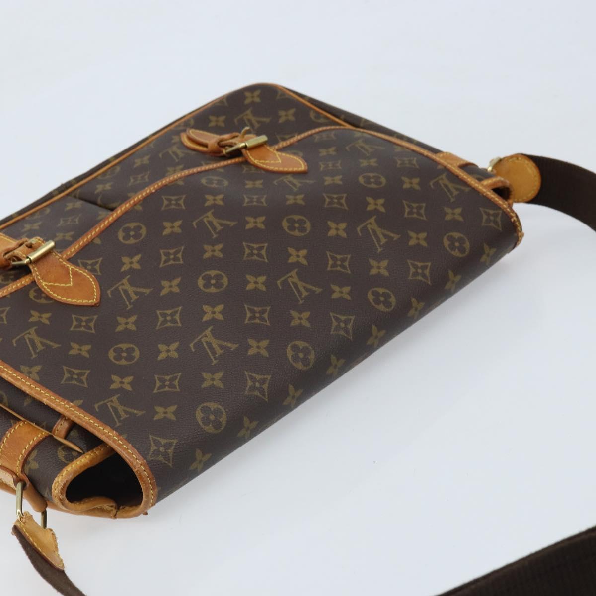 LOUIS VUITTON Monogram Gibeciere GM Shoulder Bag M42246 LV Auth bs34030