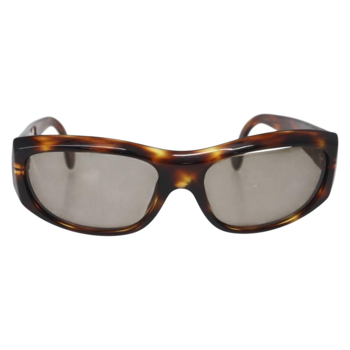 CHANEL Sunglasses plastic Brown CC Auth bs34035