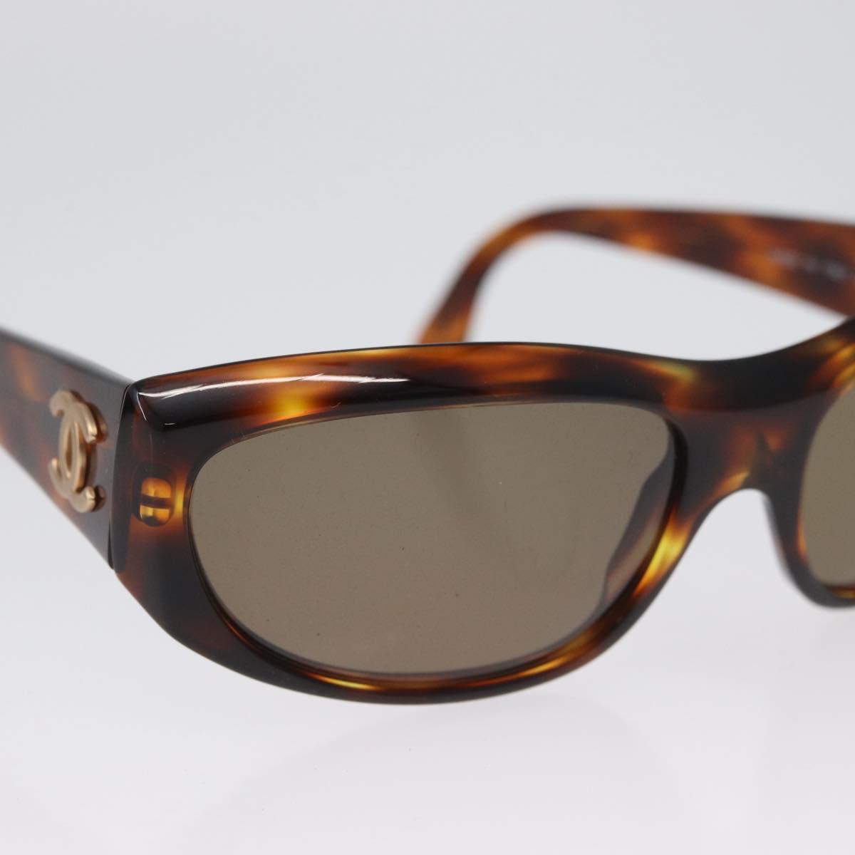 CHANEL Sunglasses plastic Brown CC Auth bs34035