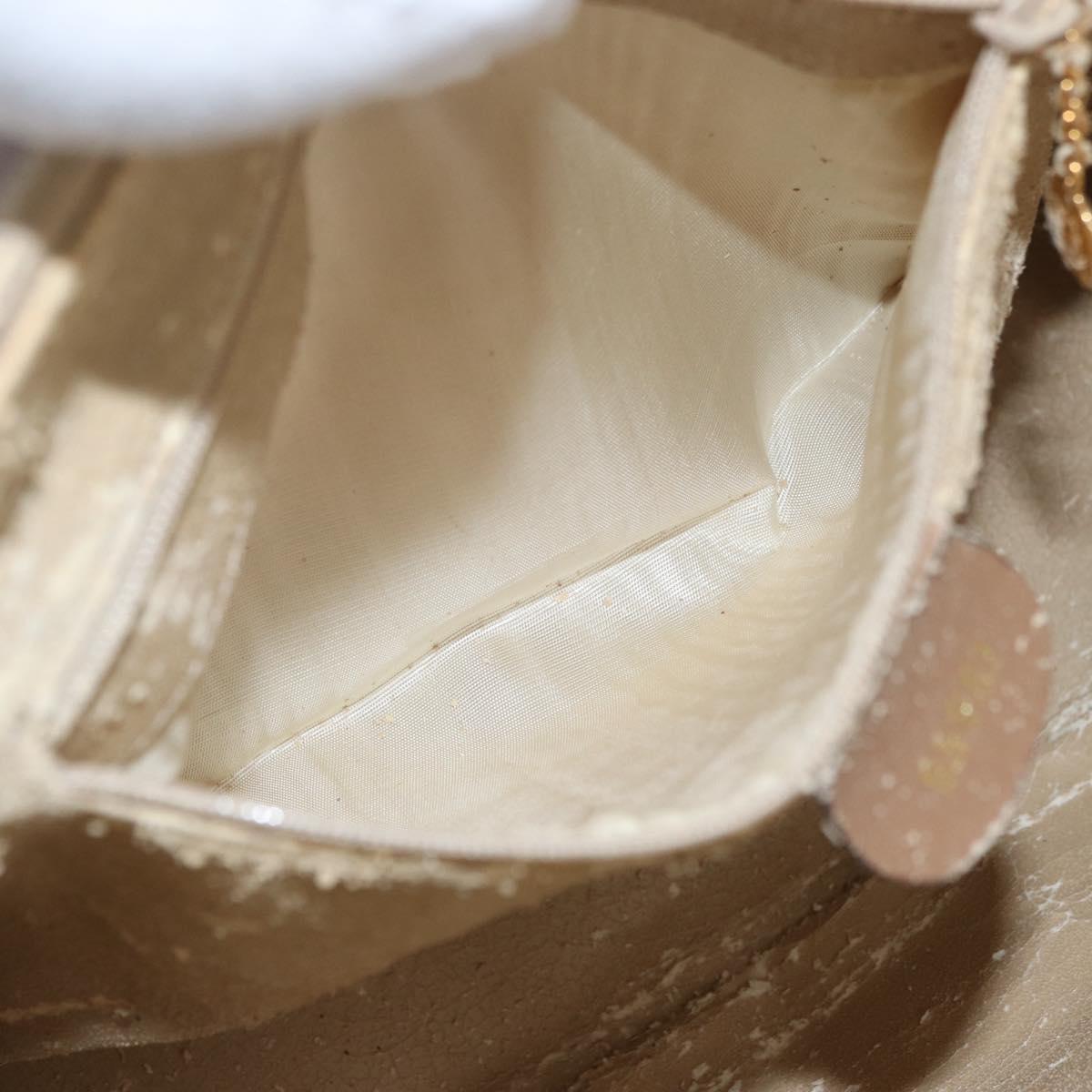 GUCCI Bamboo Tote Bag Leather Beige Gold 000 1186 0289 Auth bs34037