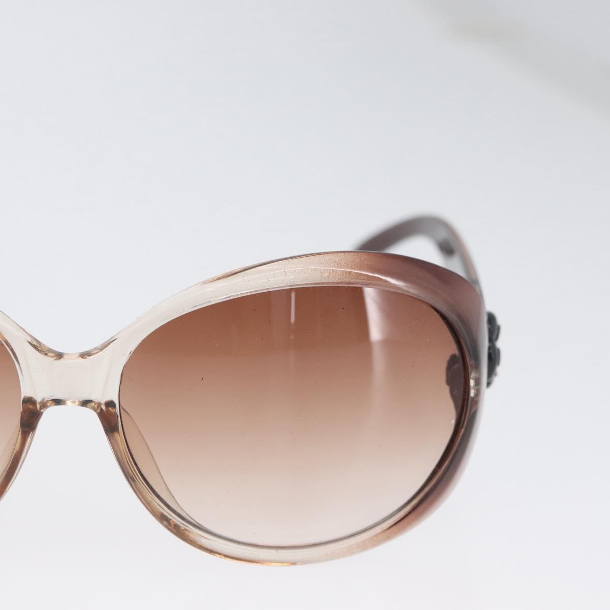 CHANEL Sunglasses plastic Brown CC Auth bs34041