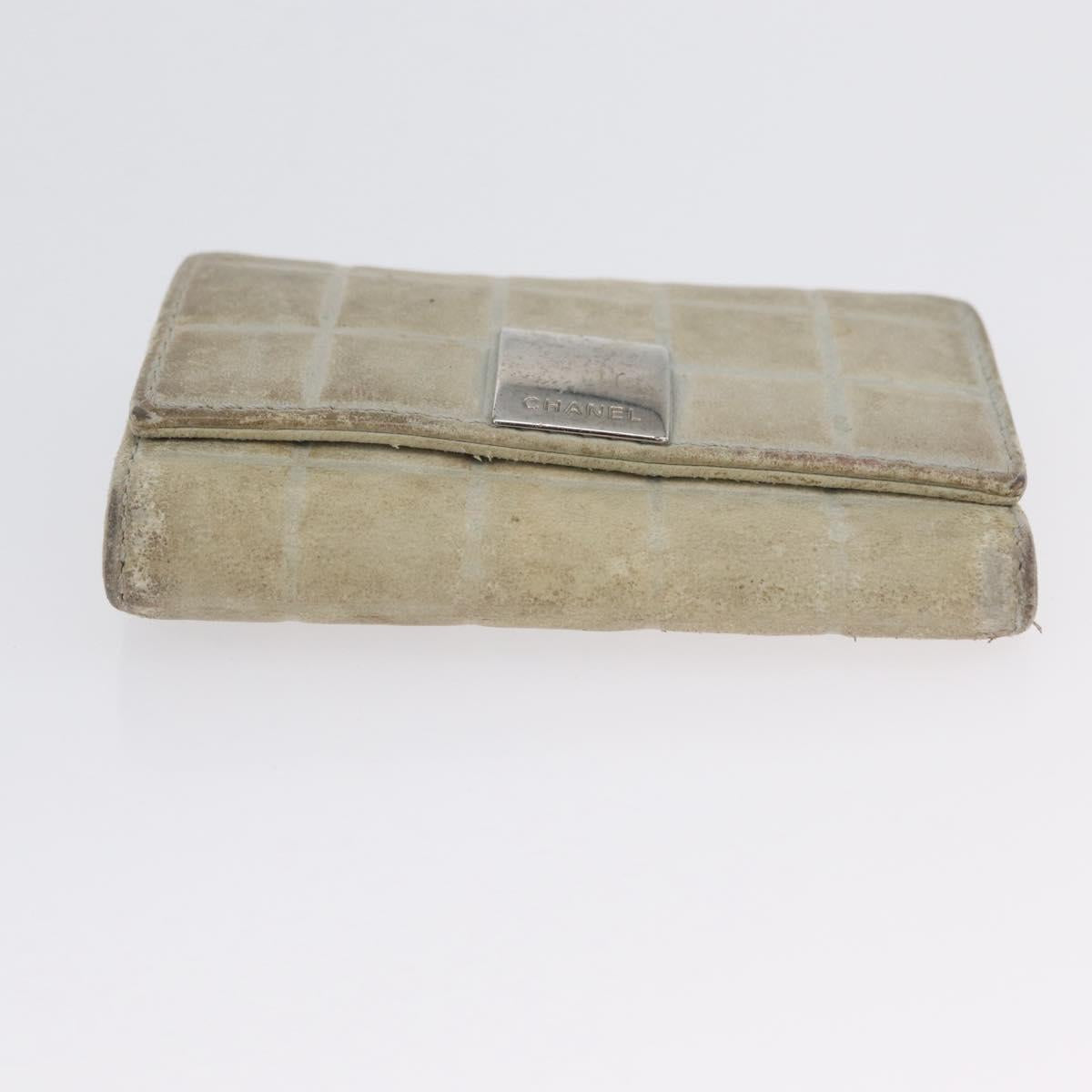 CHANEL Wallet Caviar Skin 2 Set Black Beige CC Auth bs34047