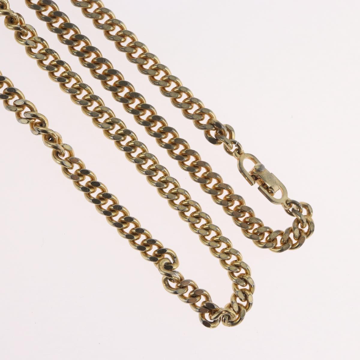 Christian Dior Necklace metal Gold Tone Auth bs34061