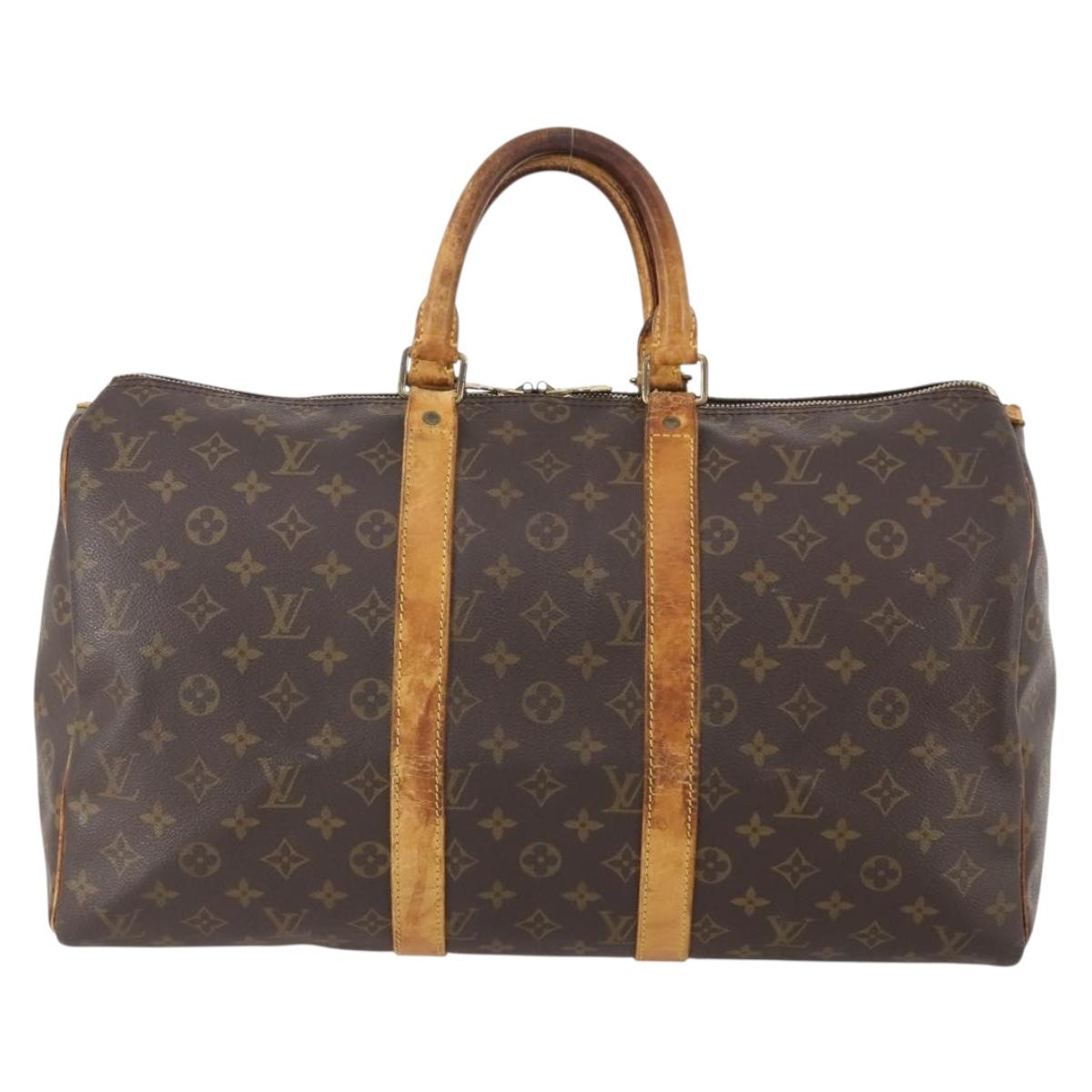 LOUIS VUITTON Monogram Keepall 45 Boston Bag M41428 LV Auth bs34073