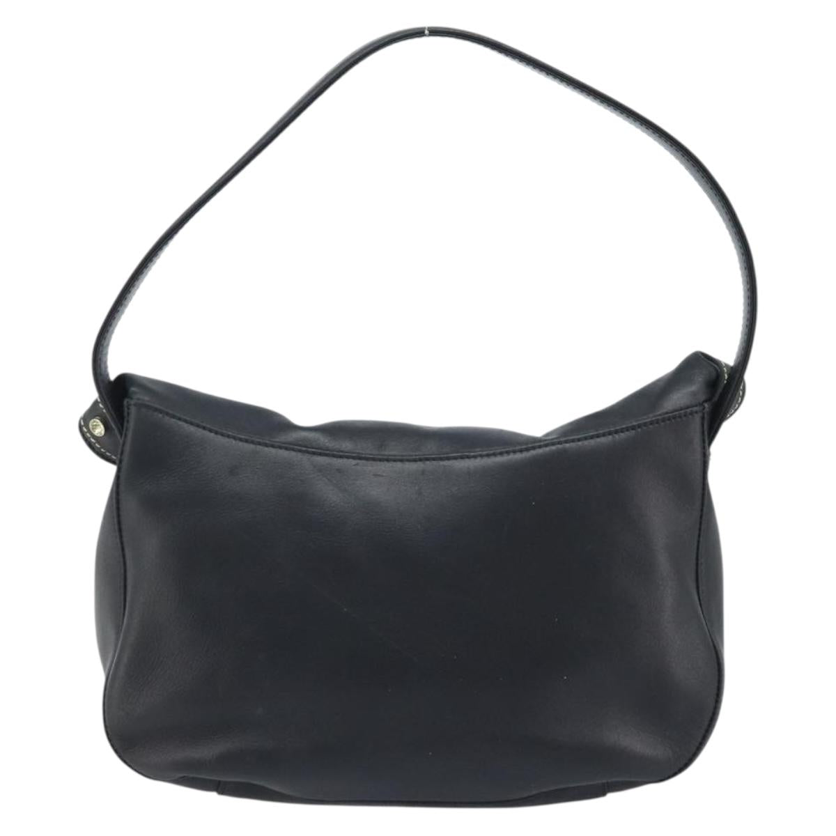 Gianni Versace Hand Bag Nylon Black Gold Auth bs34097