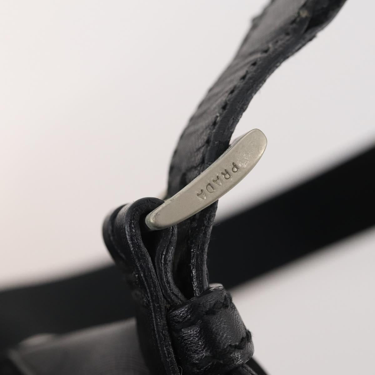 PRADA Backpack Nylon Black Silver Auth bs34099