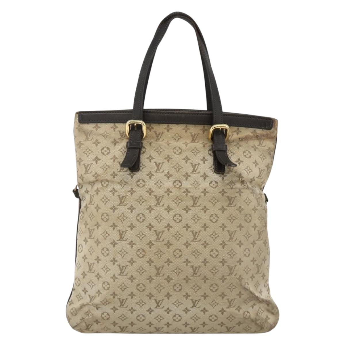 LOUIS VUITTON Monogram Mini Françoise Tote Bag 2way Khaki M92209 LV Auth bs34106