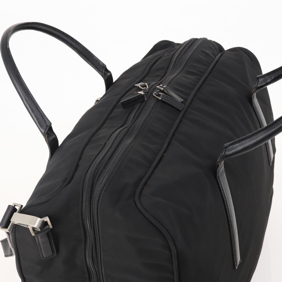 GUCCI Boston Bag Canvas 2way Black Silver 012 0393 12 Auth bs34117
