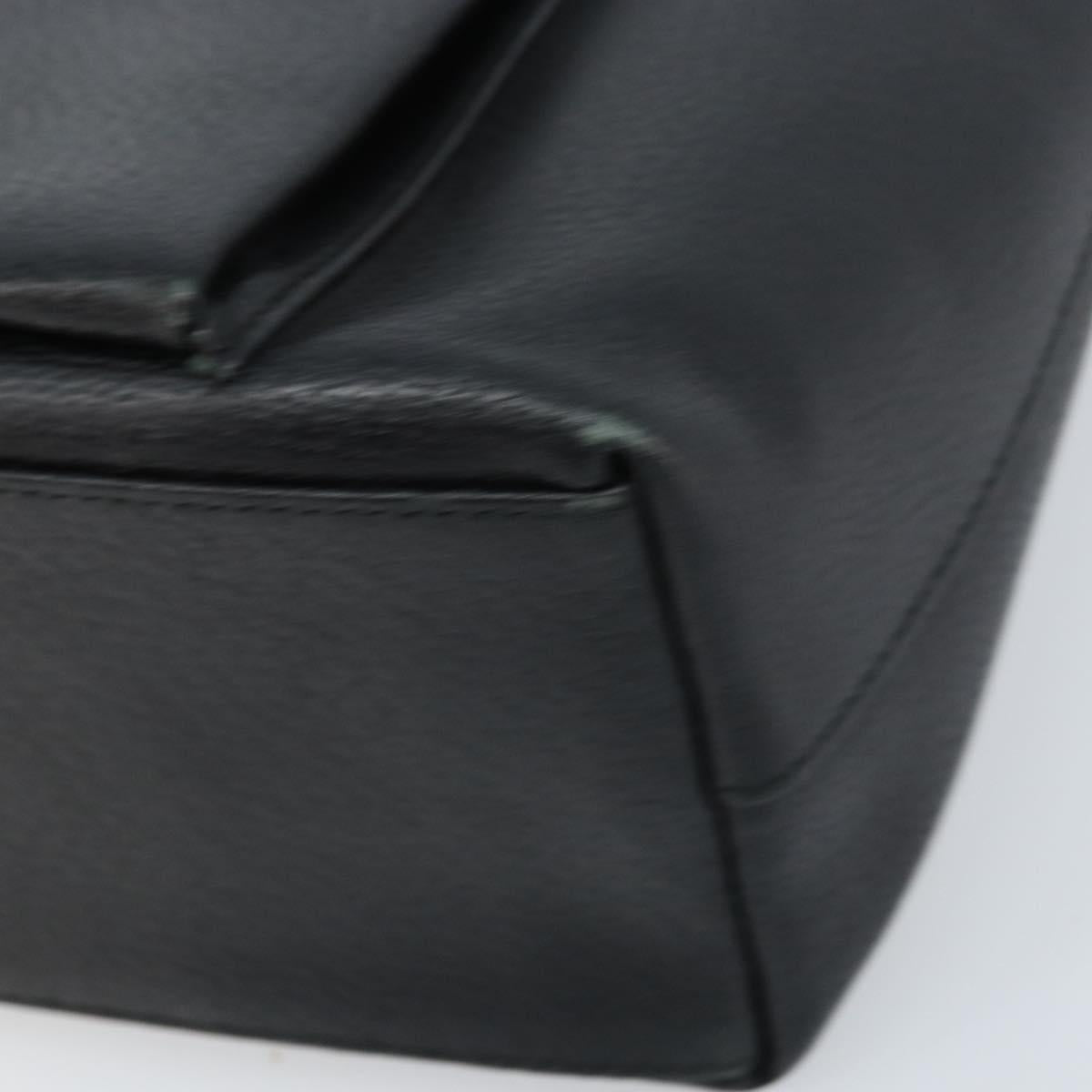 GUCCI Tote Bag Leather Black Gold 002 1817 0336 Auth bs34118