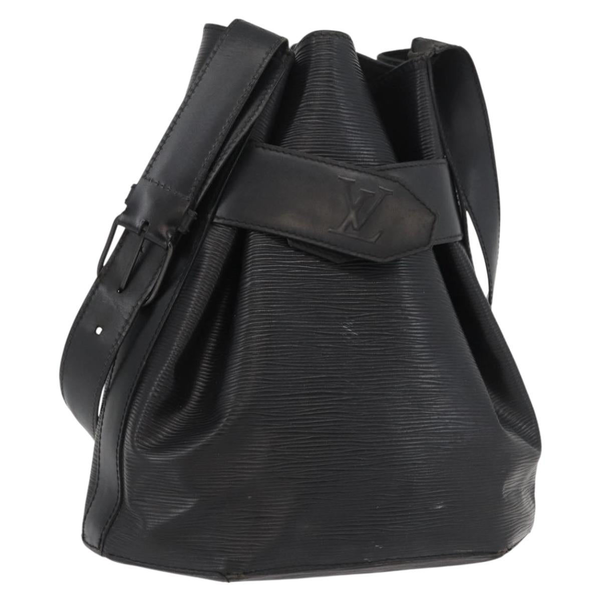 LOUIS VUITTON Epi Sac Depaule PM Shoulder Bag Black M80157 LV Auth bs34131