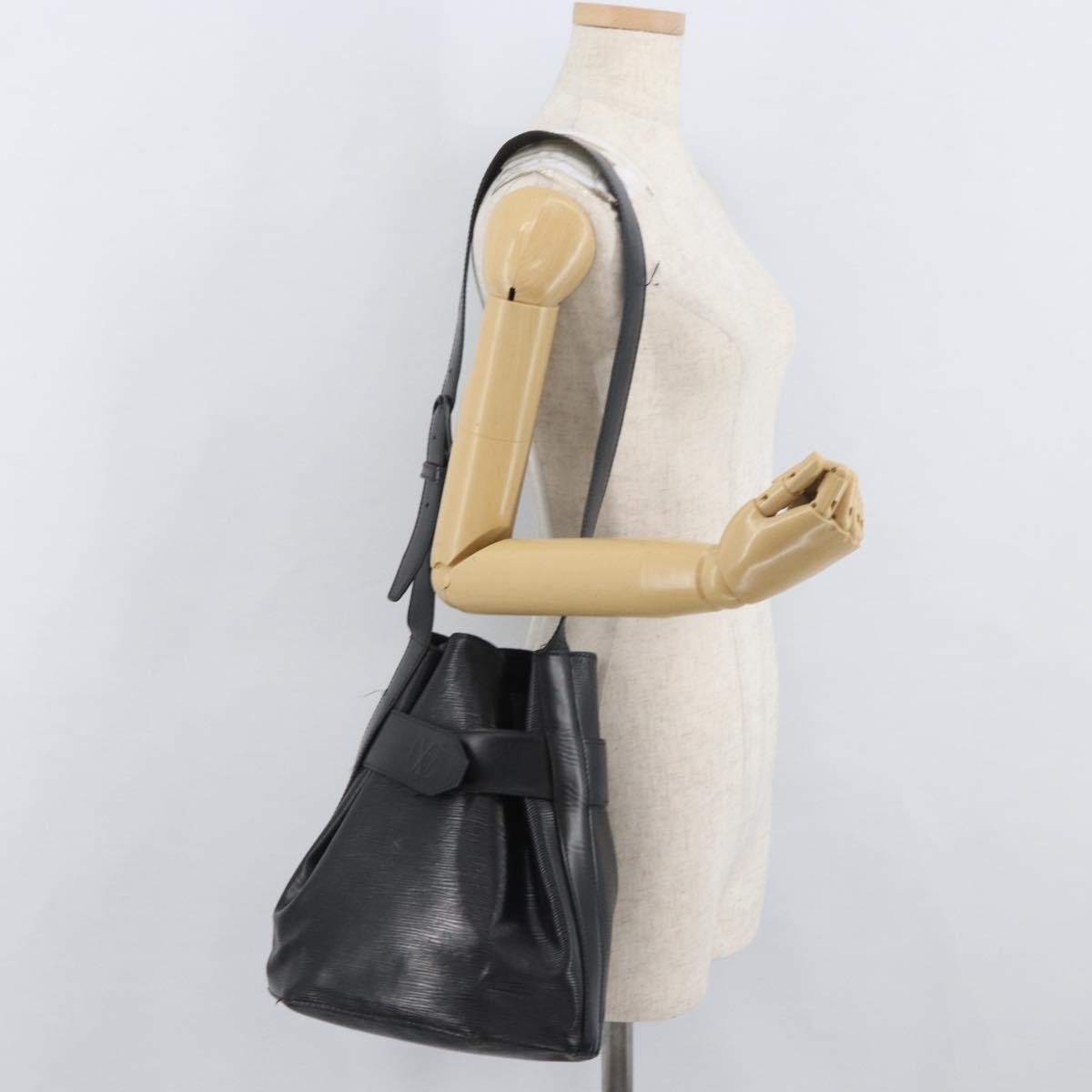 LOUIS VUITTON Epi Sac Depaule PM Shoulder Bag Black M80157 LV Auth bs34131