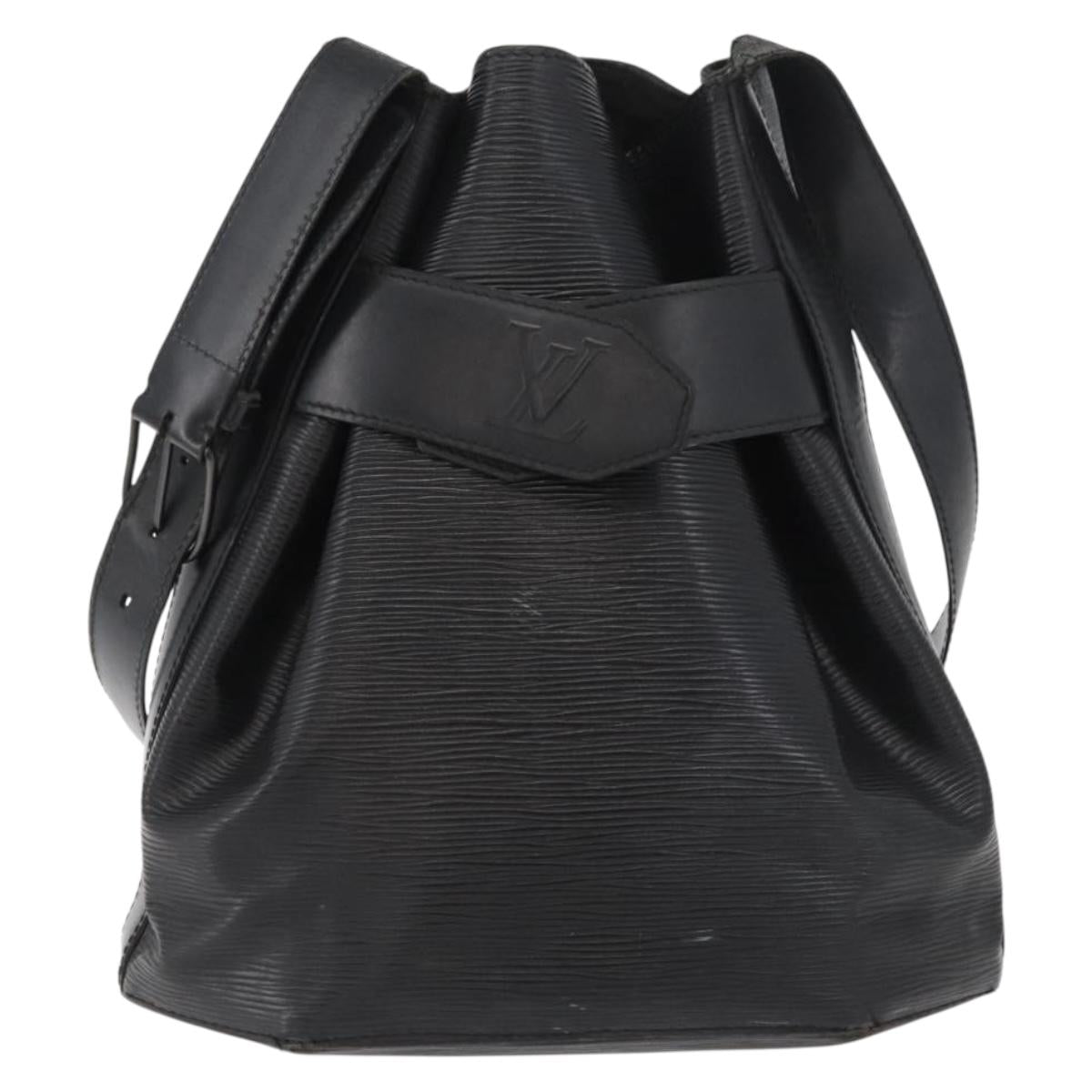 LOUIS VUITTON Epi Sac Depaule PM Shoulder Bag Black M80157 LV Auth bs34131