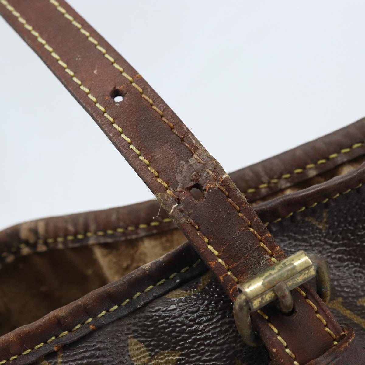 LOUIS VUITTON Monogram Bucket PM Shoulder Bag M42238 LV Auth bs34133