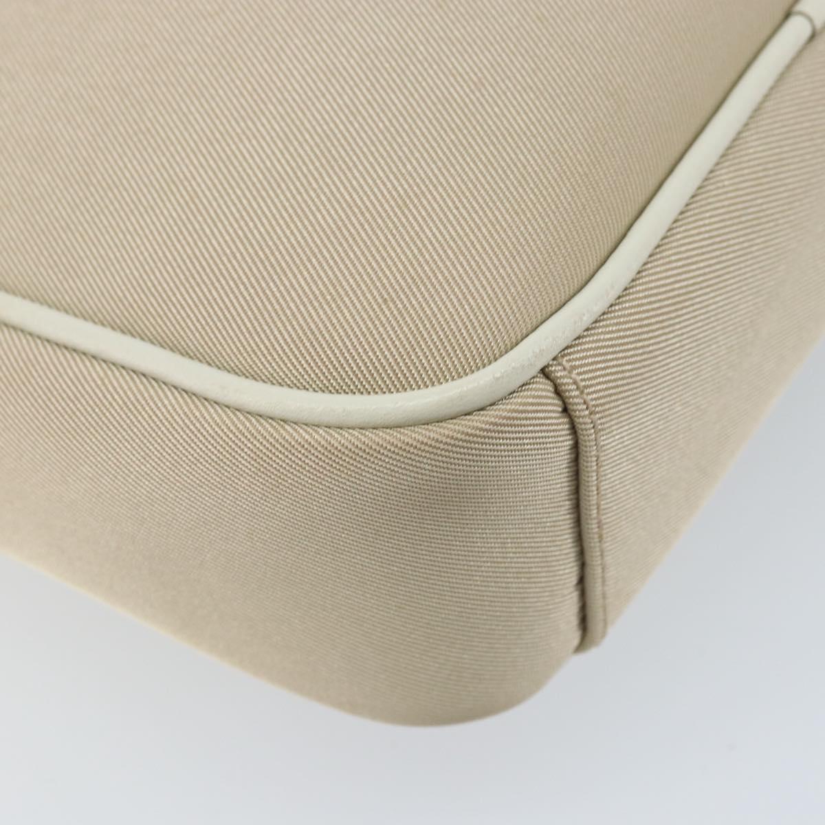 BURBERRY Nova Check Shoulder Bag Nylon Beige Silver Auth bs34138