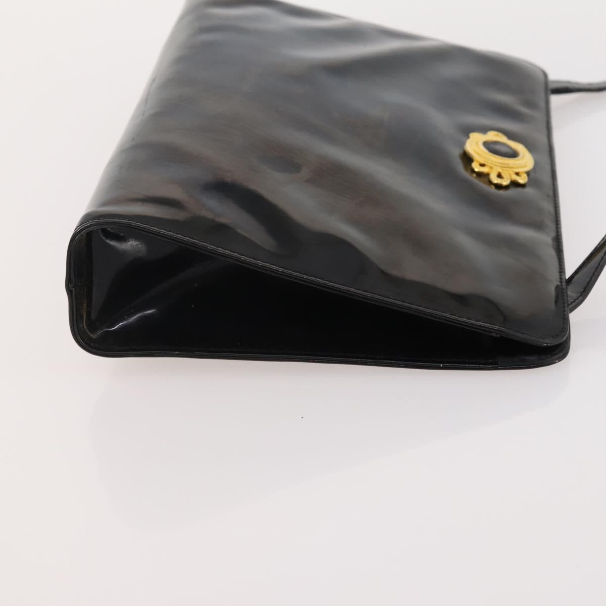 Salvatore Ferragamo Shoulder Bag Leather 2 Set Black Gray Auth bs34139