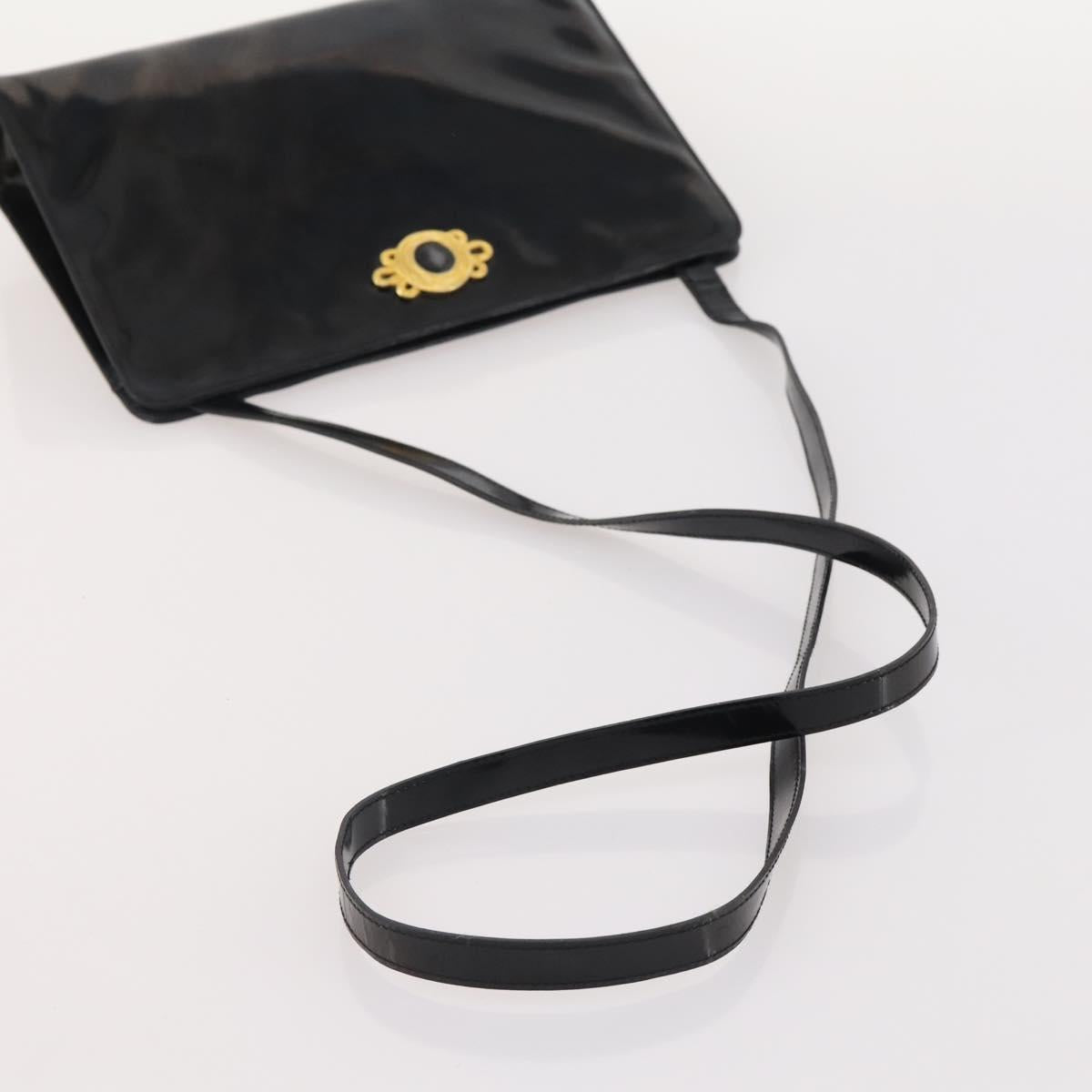 Salvatore Ferragamo Shoulder Bag Leather 2 Set Black Gray Auth bs34139
