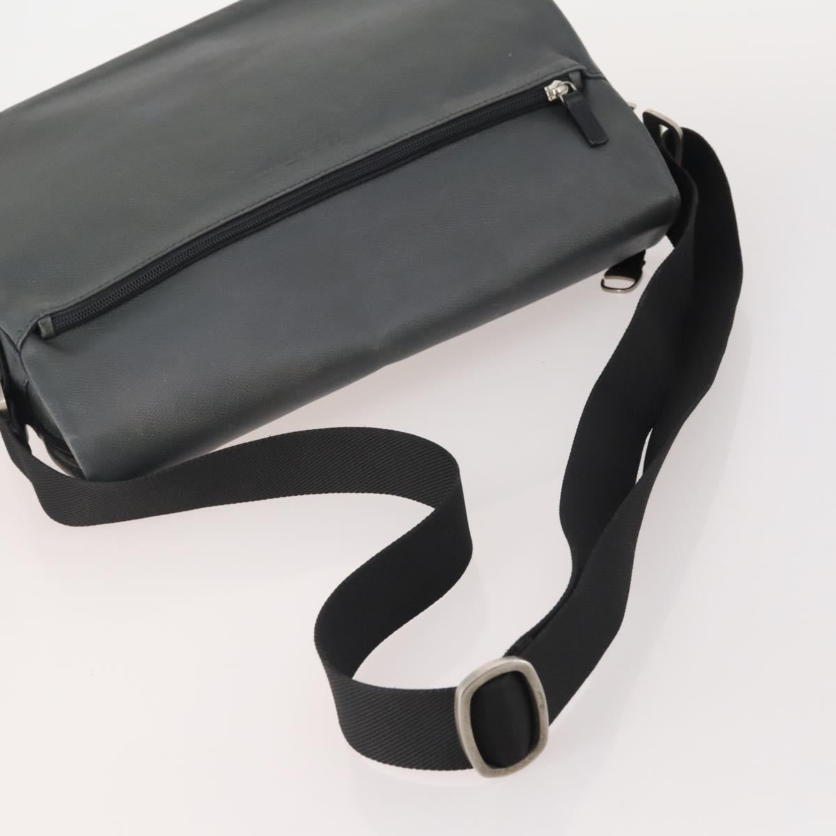 Salvatore Ferragamo Shoulder Bag Leather 2 Set Black Gray Auth bs34139