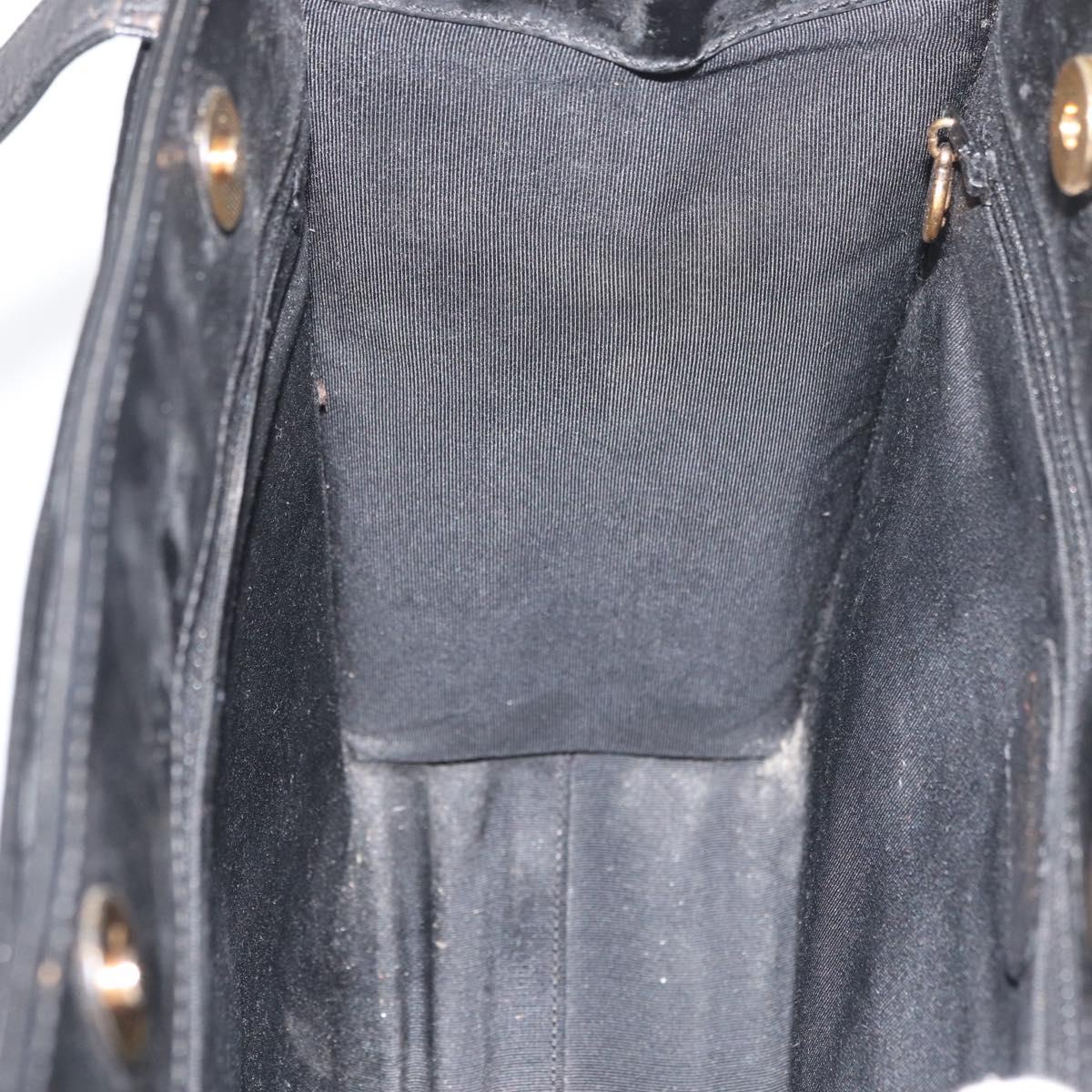 CHANEL Tote Bag Patent leather Black Gold CC Auth bs34158