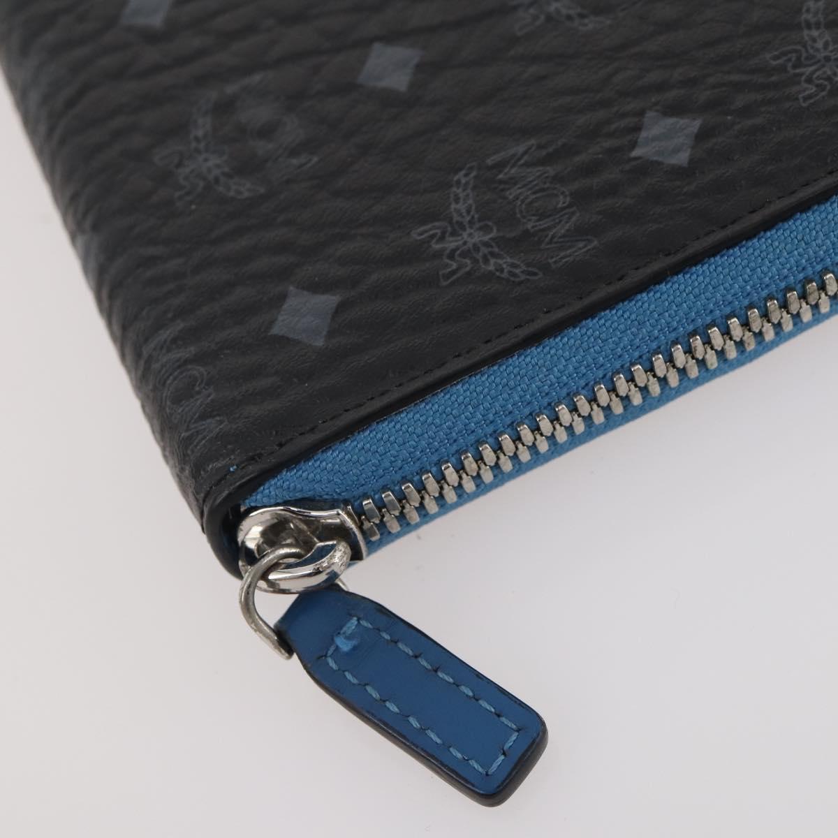 MCM Vicetos Logogram Shoulder Bag PVC Leather 2 Set Black Auth bs34160
