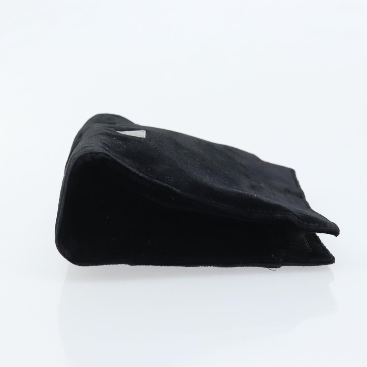 PRADA Pouch Velor Black Auth bs34170