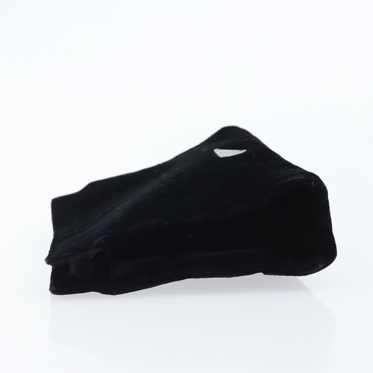 PRADA Pouch Velor Black Auth bs34170