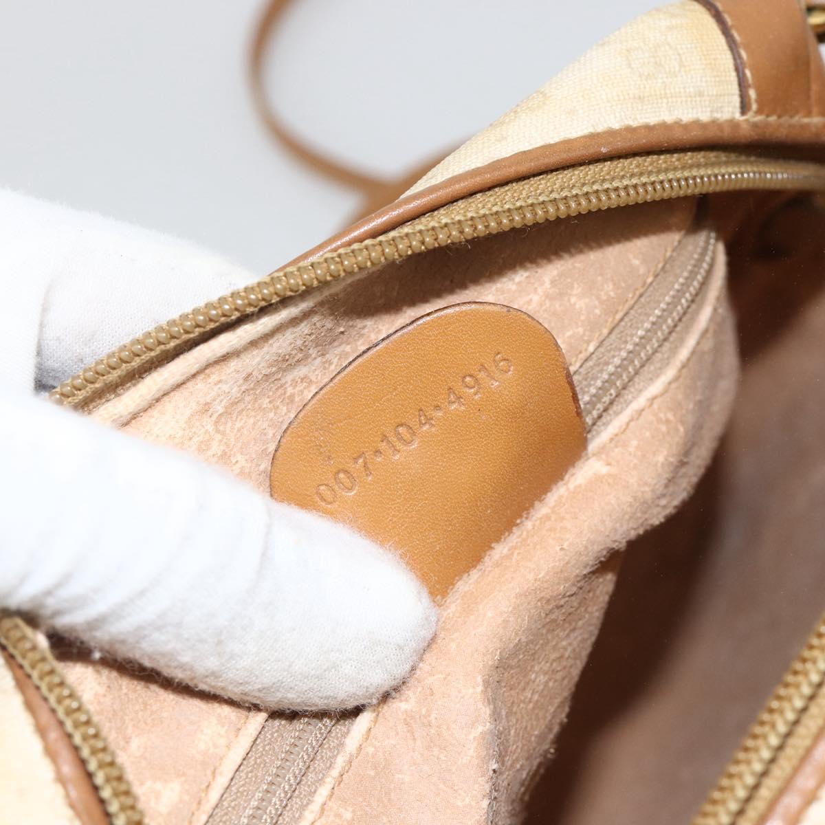 GUCCI Micro GG Supreme Shoulder Bag PVC Beige Gold 007 104 4916 Auth bs34174