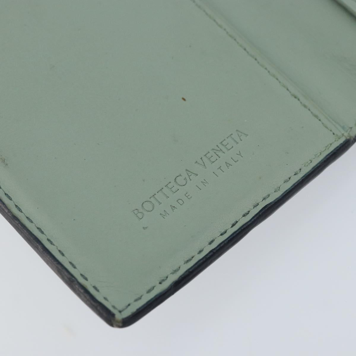 BOTTEGA VENETA INTRECCIATO Card Case Leather Black Auth bs34178