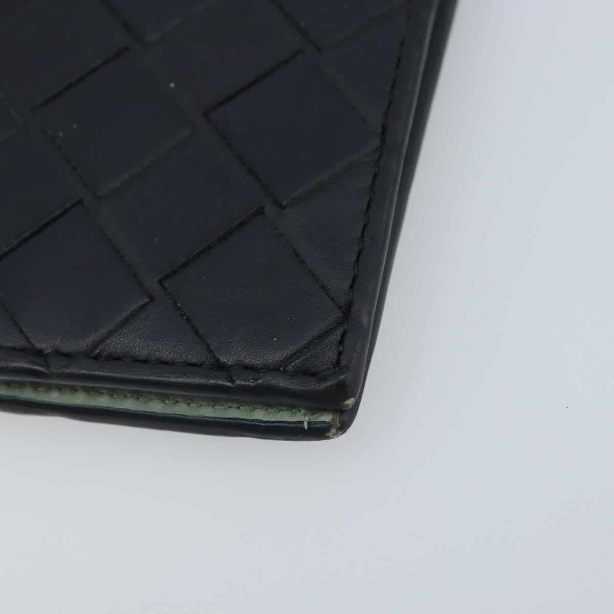 BOTTEGA VENETA INTRECCIATO Card Case Leather Black Auth bs34178