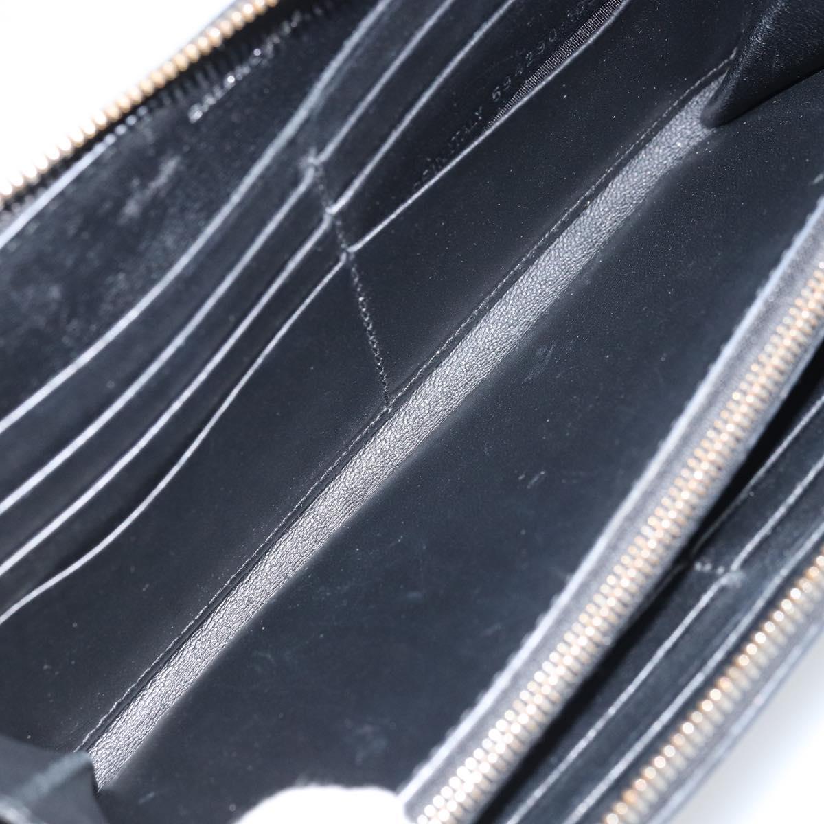 BALENCIAGA Long Wallet Leather Black 594290 Auth bs34182