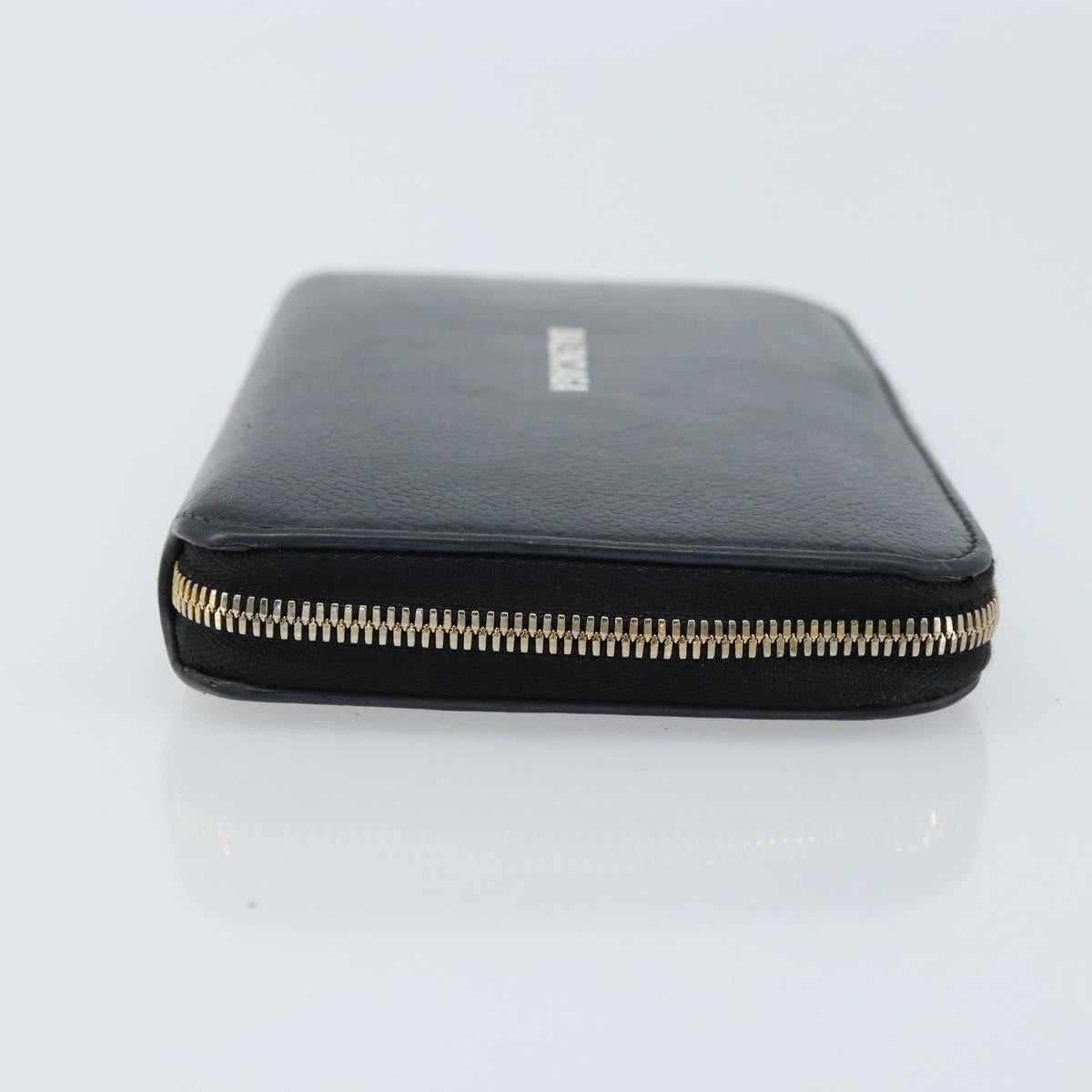 BALENCIAGA Long Wallet Leather Black 594290 Auth bs34182