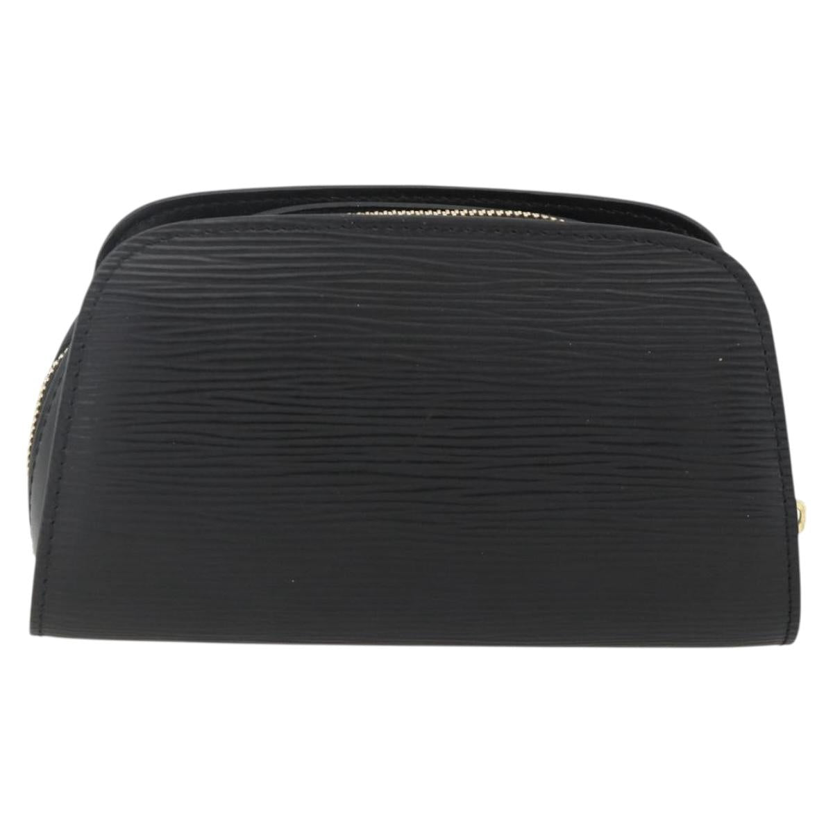 LOUIS VUITTON Epi Dauphine PM Pouch Black M48442 LV Auth bs34183
