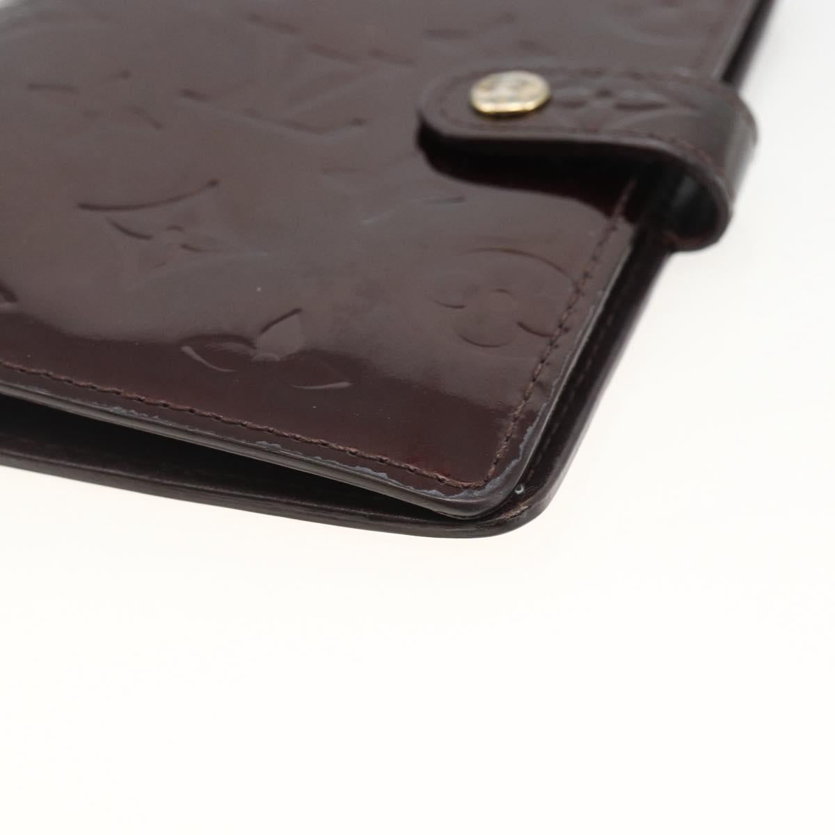 LOUIS VUITTON Vernis Agenda PM Day Planner Rouge Favist R21072 LV Auth bs34184
