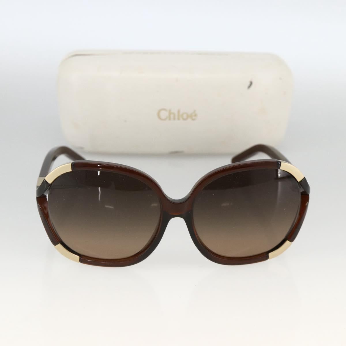 Chloe Sunglasses plastic Brown Auth bs34194