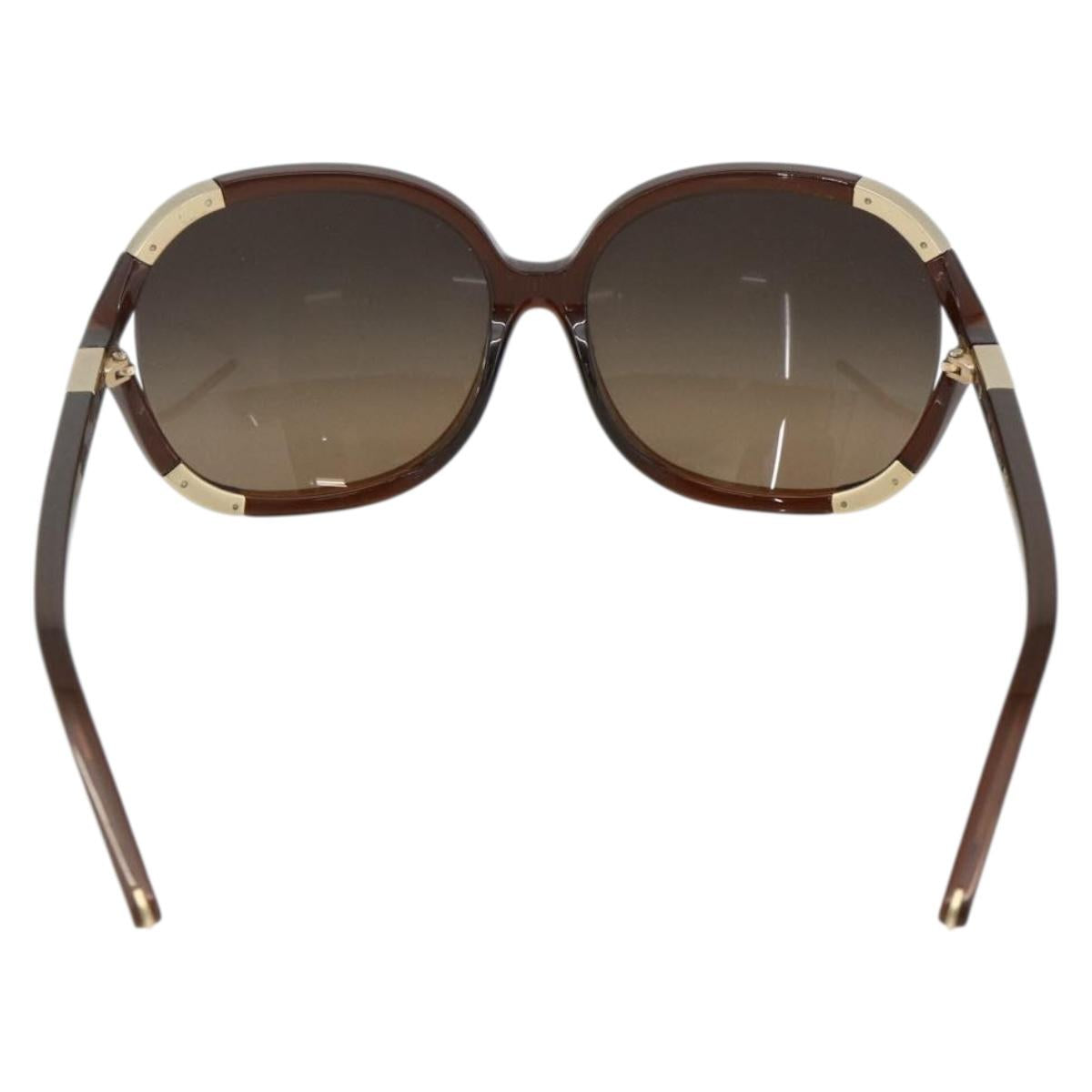 Chloe Sunglasses plastic Brown Auth bs34194