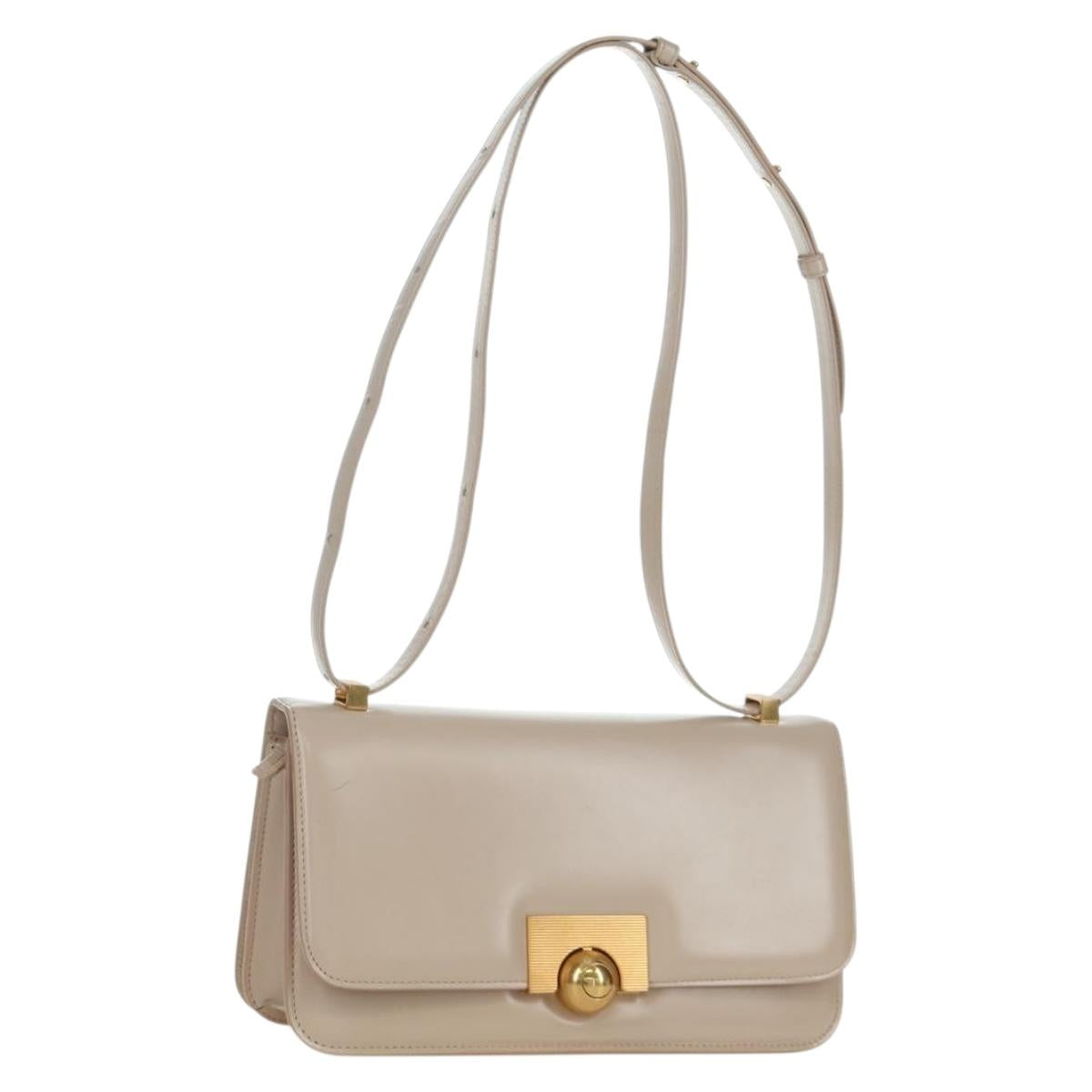 BOTTEGA VENETA Shoulder Bag Leather Pink Gold Auth bs34206A