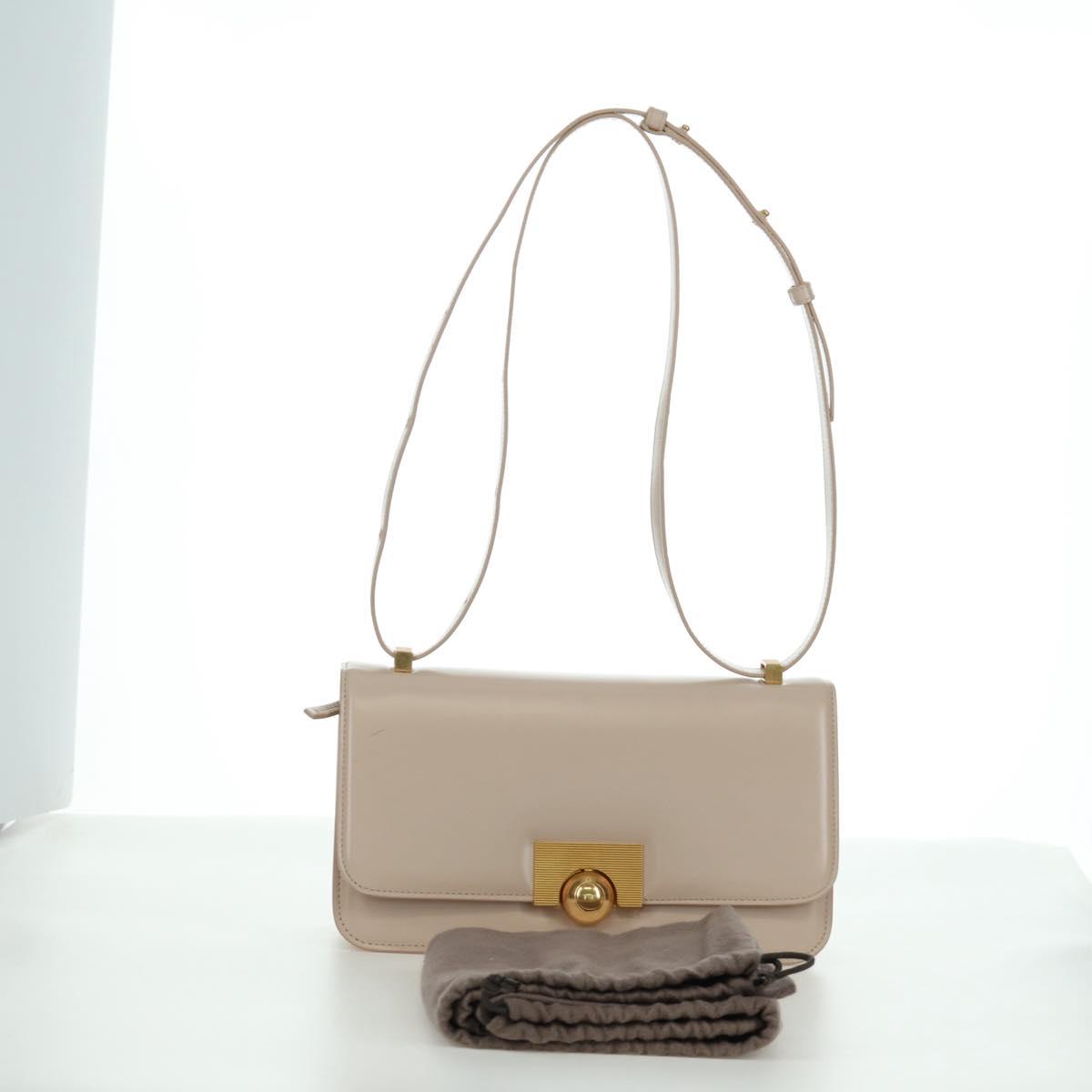 BOTTEGA VENETA Shoulder Bag Leather Pink Gold Auth bs34206A