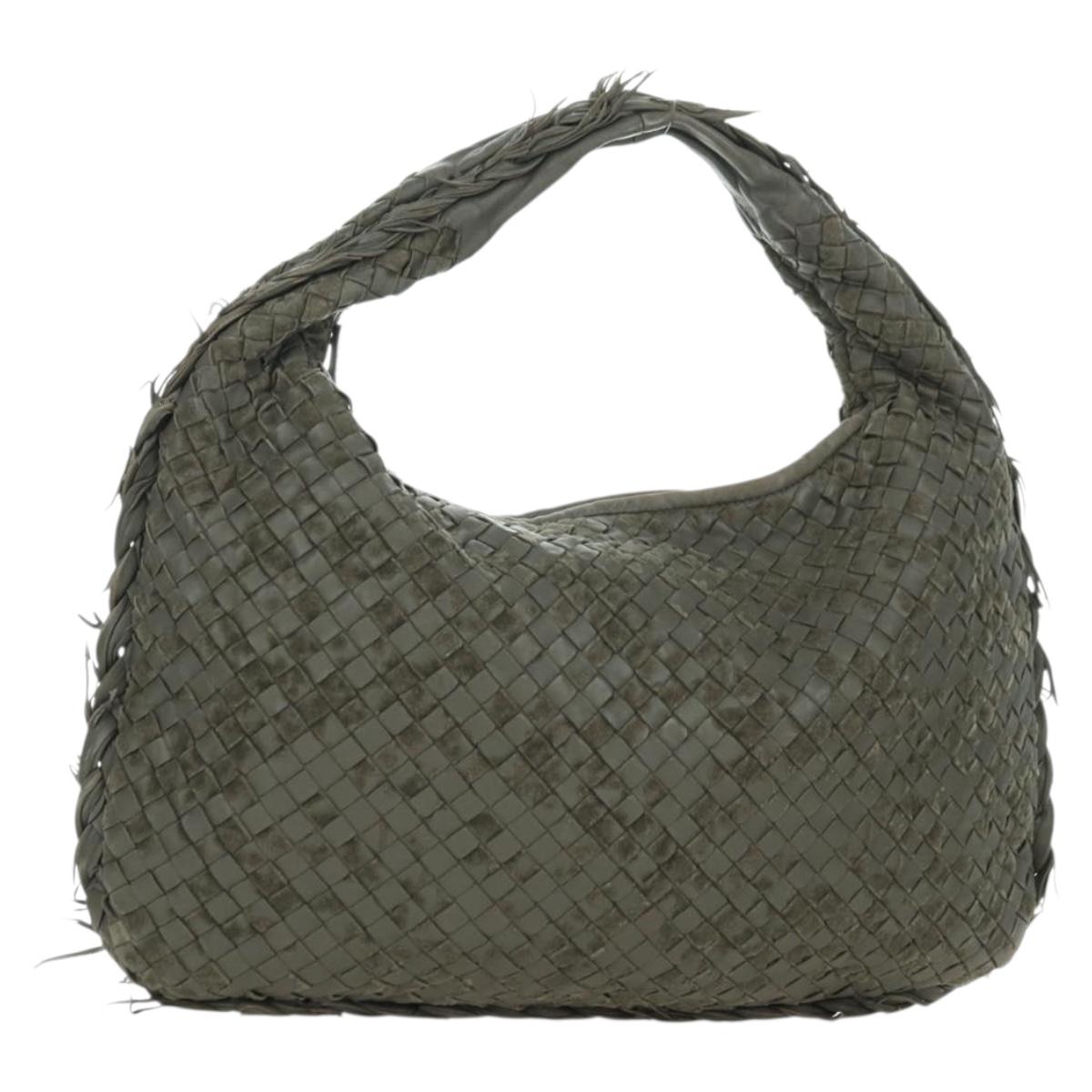 BOTTEGA VENETA INTRECCIATO Hobo Shoulder Bag Leather Brown Auth bs34211SAV