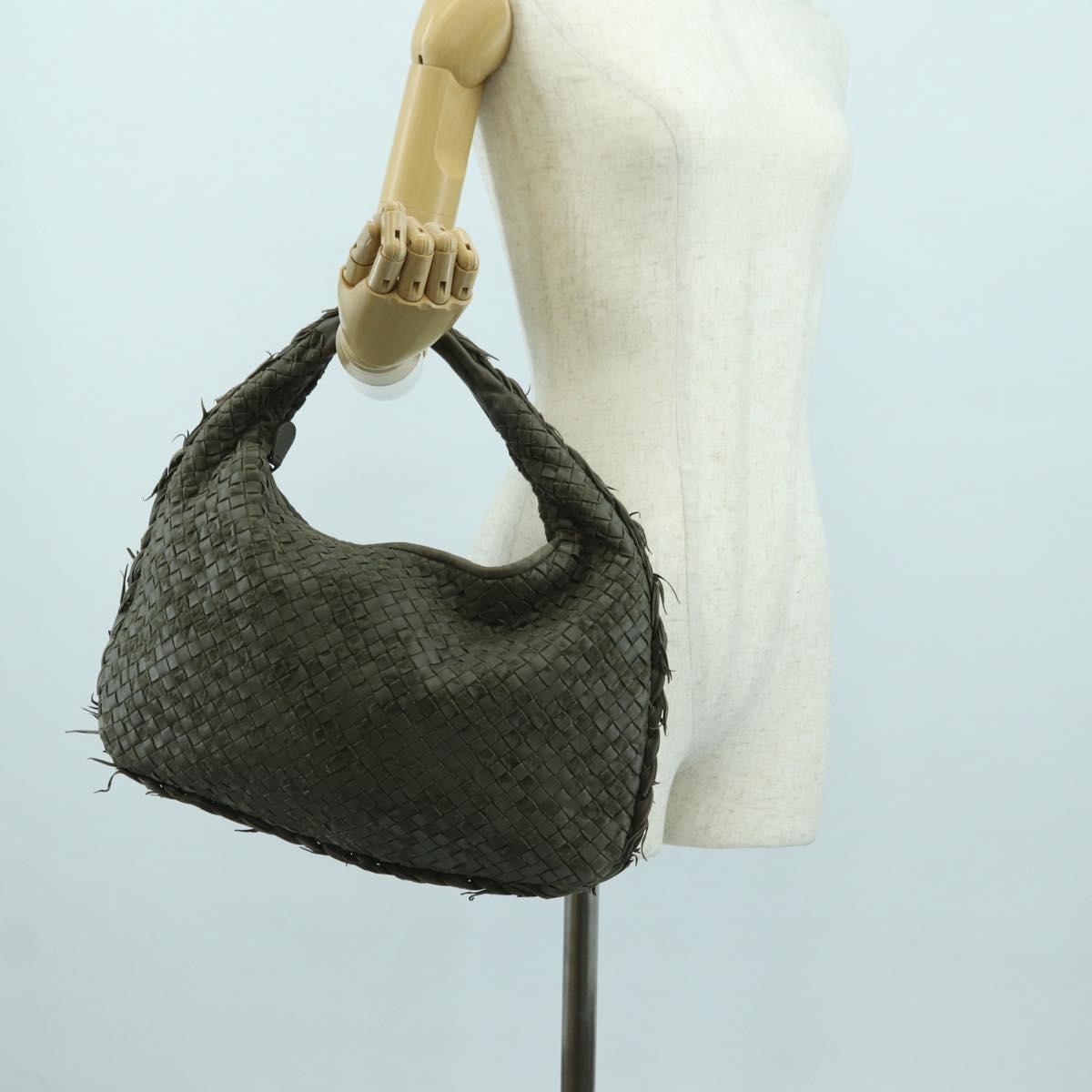 BOTTEGA VENETA INTRECCIATO Hobo Shoulder Bag Leather Brown Auth bs34211SAV